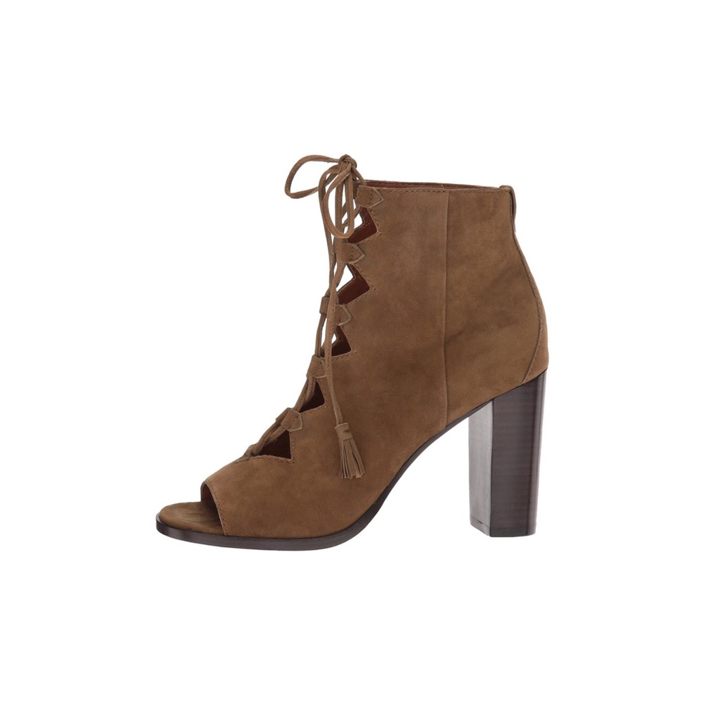 Frye Gabby Suede Peeptoe Booties - Picture 2 of 8